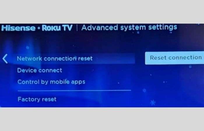 Reset Network Settings on Roku.