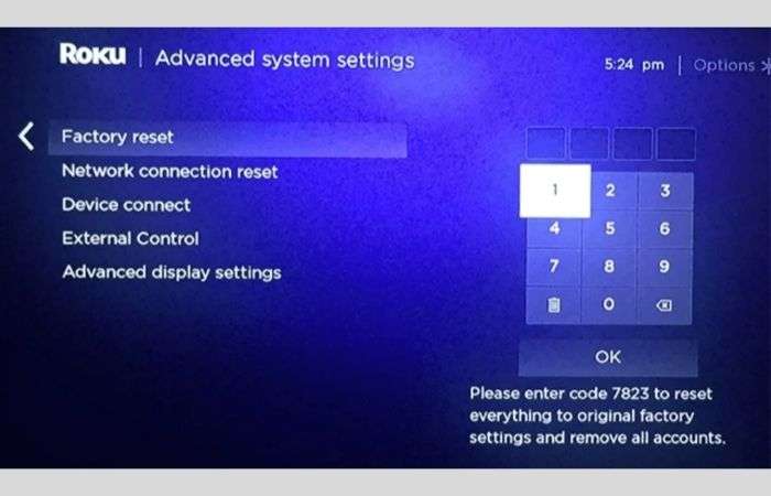 Reset Roku to Factory Settings